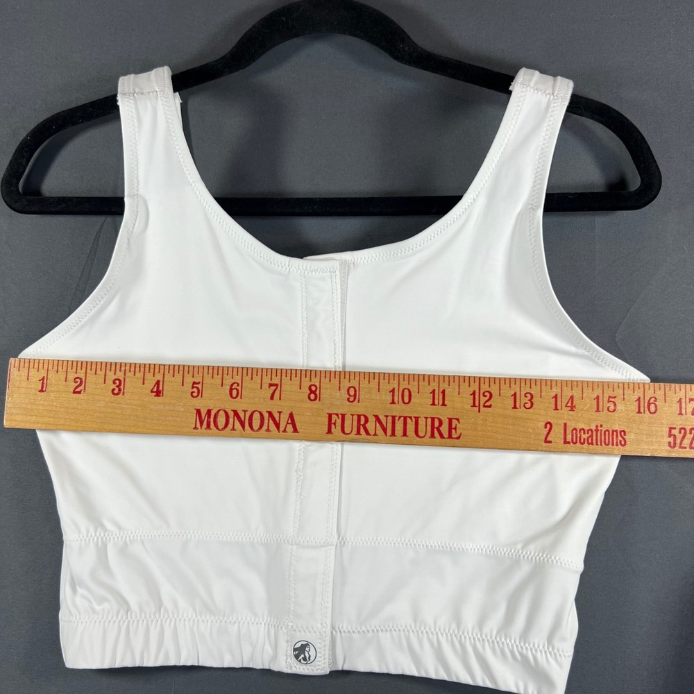 Masthead Judy Long-Line Surgical Bra White Front Velcro Closure Style 045 Size L - Picture 6 of 11